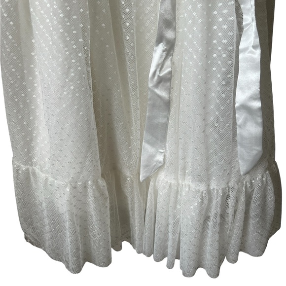 NWT Lulus White Adorable Event Swiss Dot Mesh One Shoulder Mini Dress Small - Picture 6 of 12